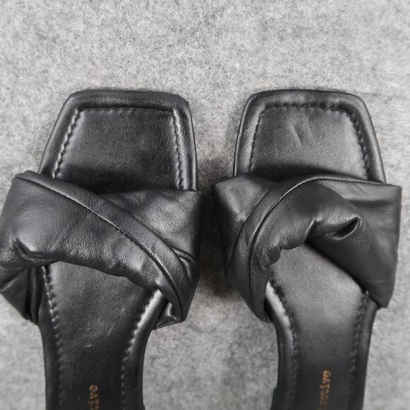 BOG Collective Shoes Women 11 Sandal Slip On Flat Twist Strap Leather Boho Black - Picture 7 of 12